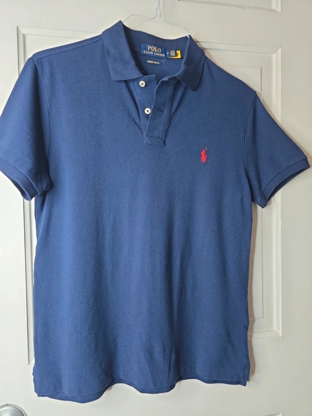 Ralph Lauren Navy Polo with Red Pony Embroidery